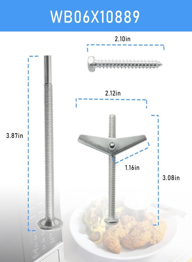 BTROVIA WB06X10889 Microwave Hanging Mounting Kit Fits for GE Microwave Ovens,Include All Hardware,Silver - Image 2